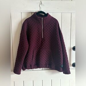 Calvin Klein Performance Quilted Maroon Top